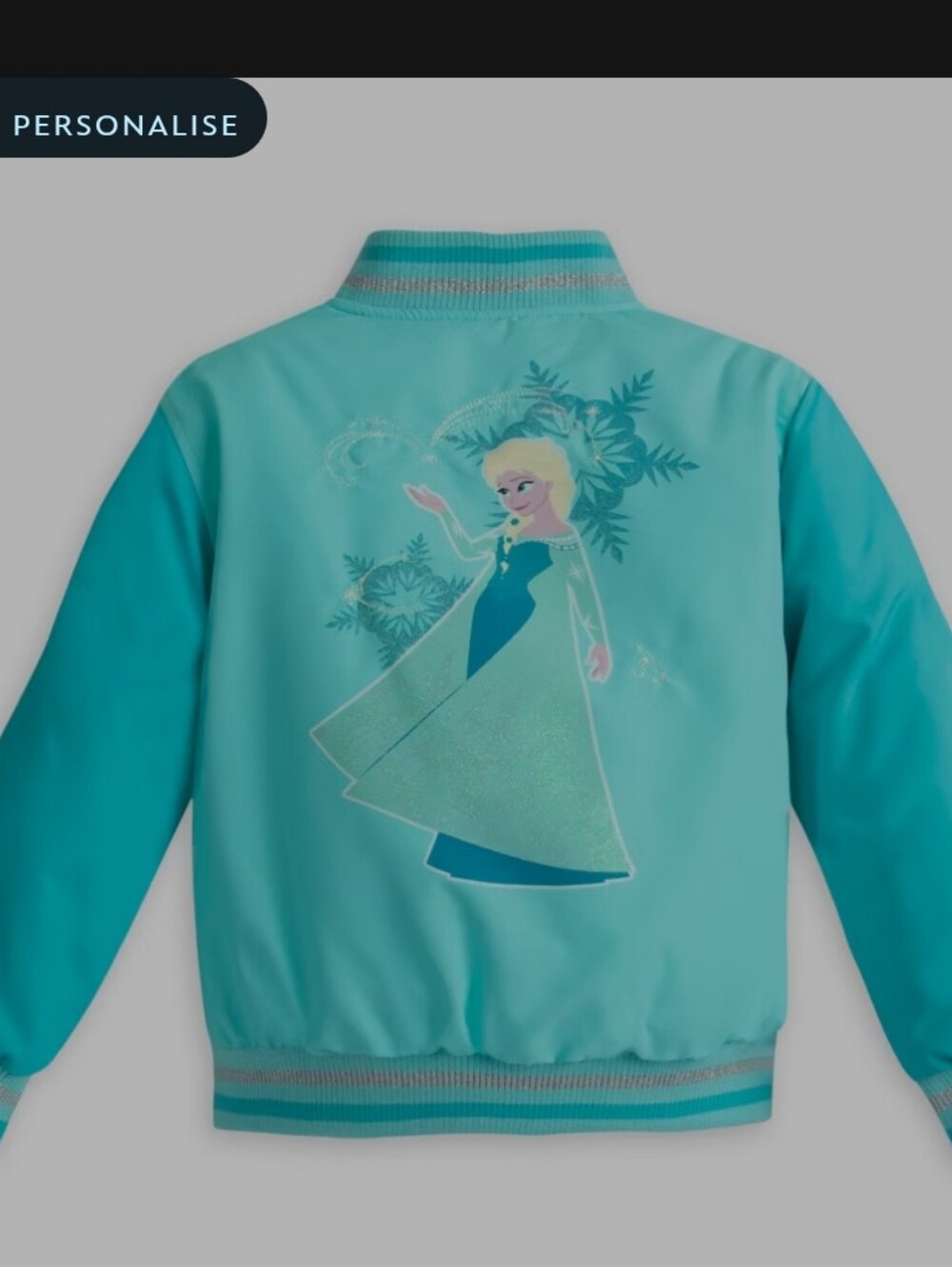 Girl Disney Elsa Graphic Bomber Jacket